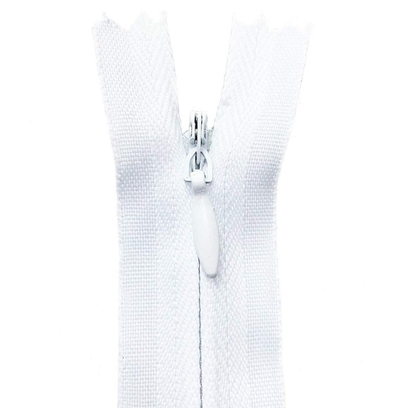 YUEDI 20PCS Nylon Invisible Zipper,Sewing for Handmade Garment/Bags/Home Textile,Tailor Sewer Crafter's Special(22 inch,White) - Image 1